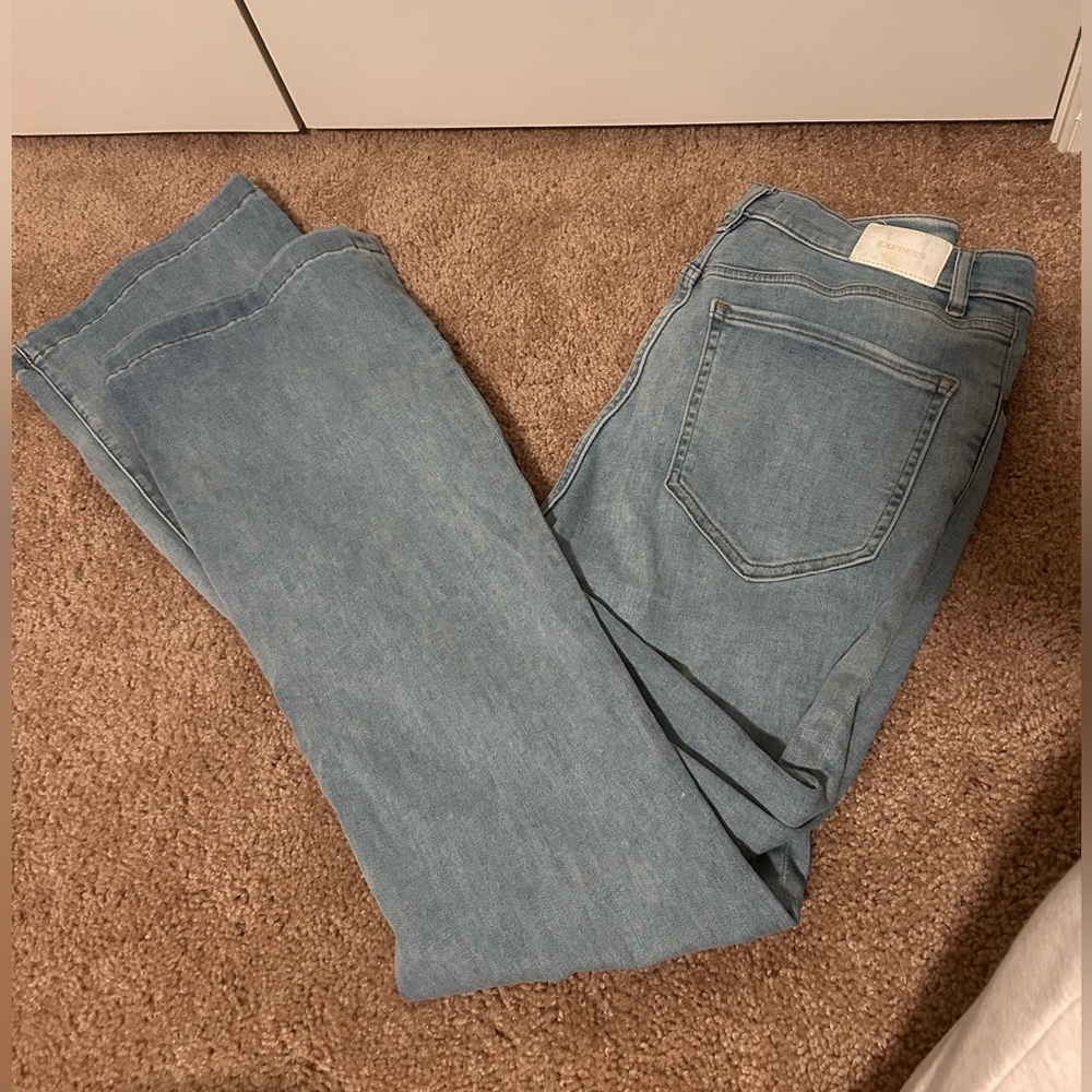 Express high rise flare jeans